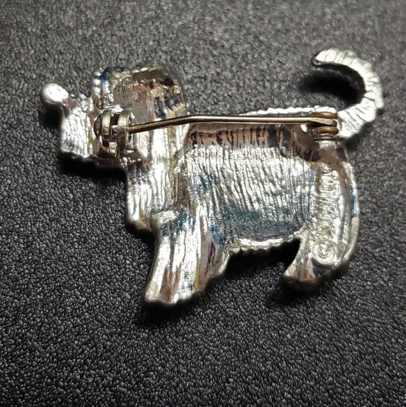 Sarah Coventry Dog Brooch - Picture 2 of 3